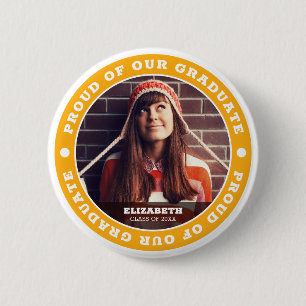 Proud of our Graduate 20XX Graduation Photo 6 Cm Round Badge