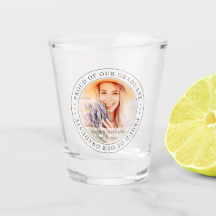 Proud of our Graduate 20XX Modern Graduation Photo Shot Glass