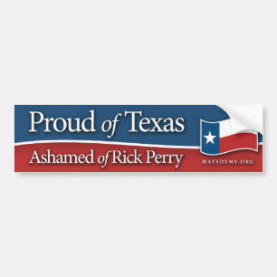 Proud of Texas Bumper Sticker