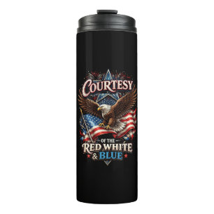 Proud of the Red White and Blue Vintage Thermal Tumbler