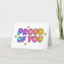 Proud of You encouragement card