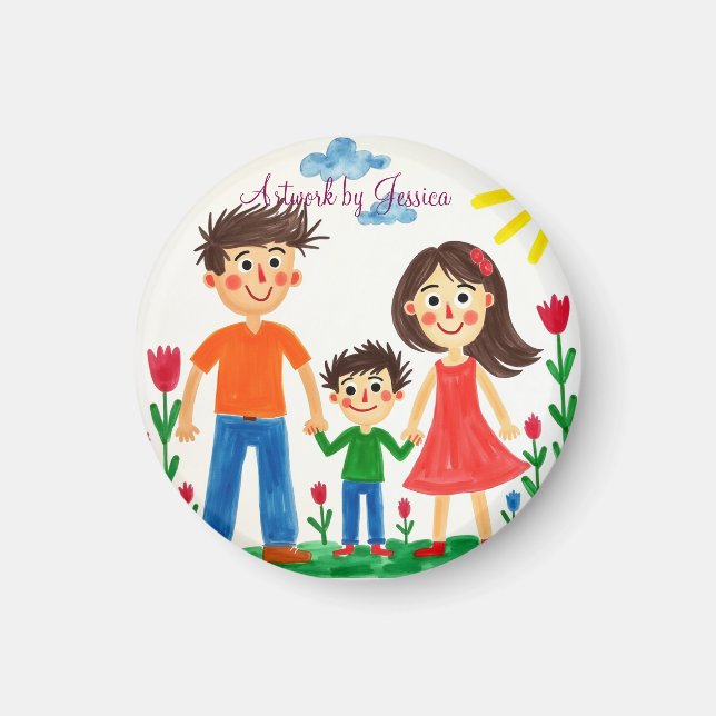 Proud of your  Child's artwork painting  Magnet (Front)