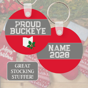 Proud Ohio Buckeye Key Ring