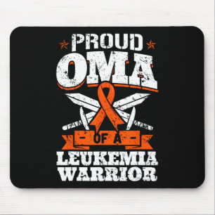 Proud Oma Of A Leukaemia Warrior Grandma Awareness Mouse Mat