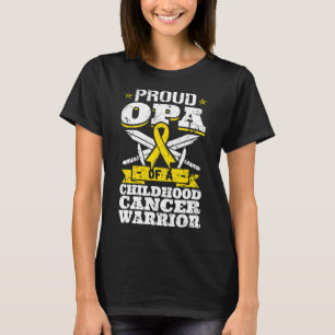Proud Opa Of A Childhood Cancer Warrior Awareness  T-Shirt
