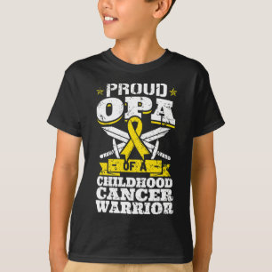 Proud Opa Of A Childhood Cancer Warrior Awareness T-Shirt
