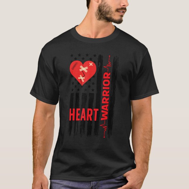 Proud Open Heart Surgery Warrior Open Heart Surger T-Shirt (Front)