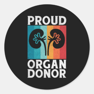 Proud Organ Donor Classic Round Sticker