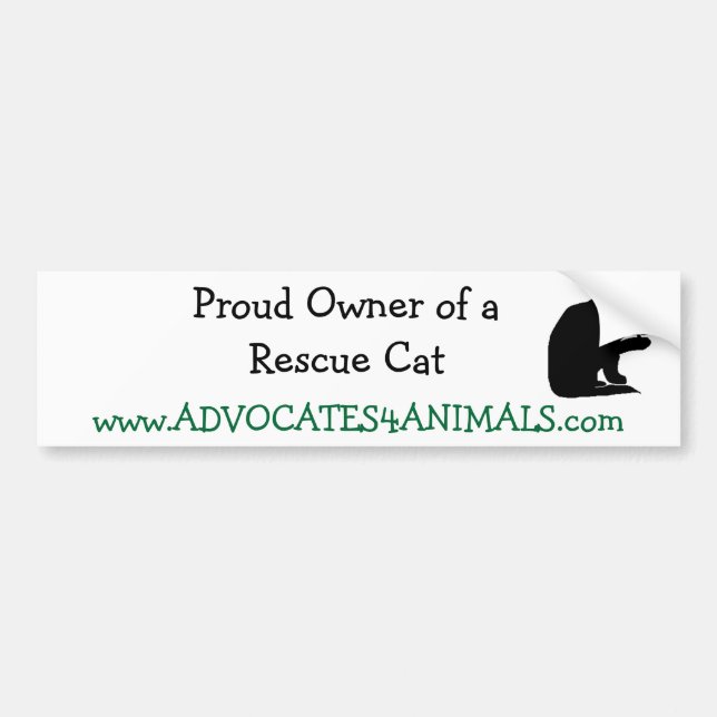 Proud Owner of a Rescue Cat- BUMPER STICKER (Front)