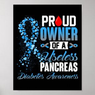 Proud Owner Of A Useless Pancreas Type 1 Diabetes Poster