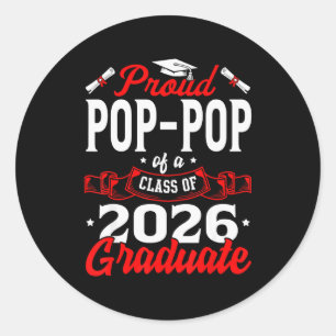 Proud P-p Of A Cl Of 2026 Graduate Senior Graduati Classic Round Sticker