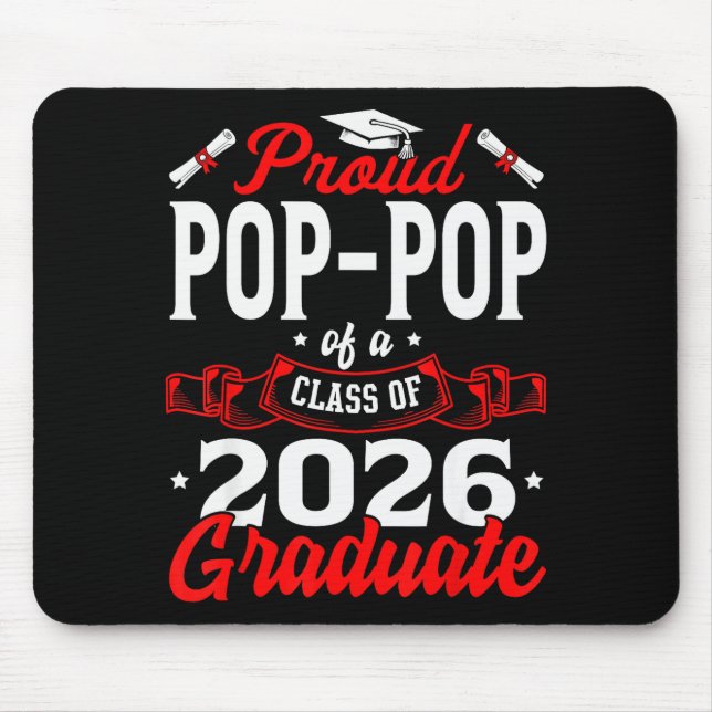 Proud P-p Of A Cl Of 2026 Graduate Senior Graduati Mouse Mat (Front)