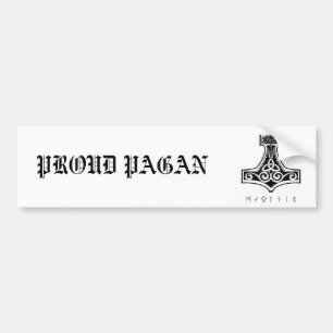 Proud Pagan/Mjolnir Bumper Sticker