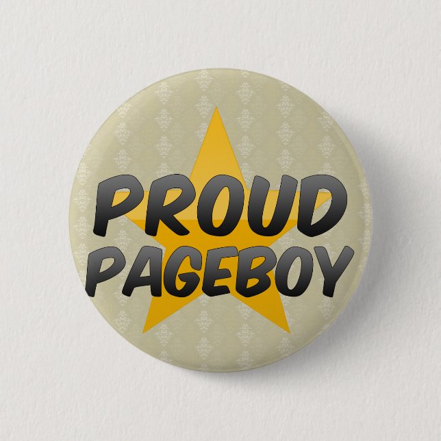Proud Pageboy 6 Cm Round Badge (Front)