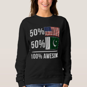 Proud Pakistani American Flag Pakistan Heritage US Sweatshirt