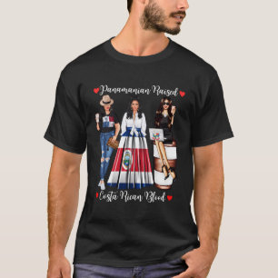 Proud Panamanianwith Costa Rican Roots Costa Rica T-Shirt