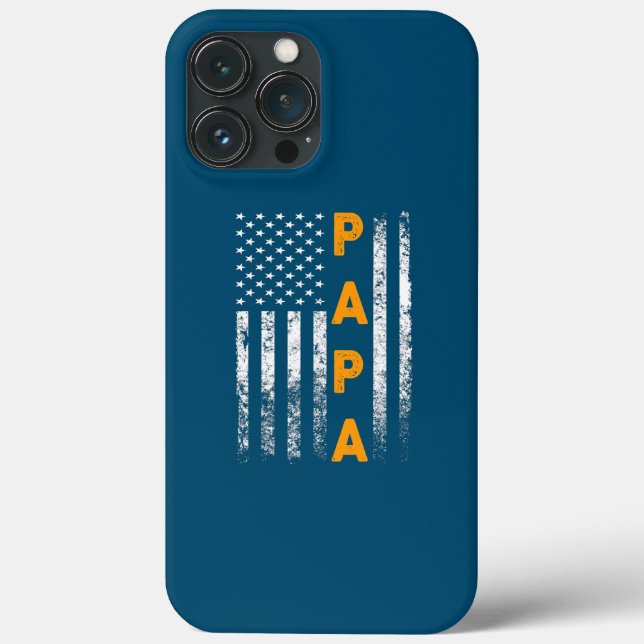 Proud Papa Funny Fathers Day From Grandchildren  Case-Mate iPhone Case (Back)