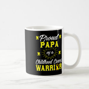 Proud Papa Of A Childhood Cancer Warrior Awareness Coffee Mug