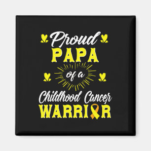 Proud Papa Of A Childhood Cancer Warrior Awareness Magnet