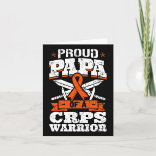 Proud Papa Of A Crps Warrior Rsd Awareness Ribbon Card