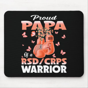 Proud Papa Of A Rsd Crps Warrior Awareness Boxing  Mouse Mat