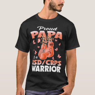 Proud Papa Of A Rsd Crps Warrior Awareness Boxing T-Shirt