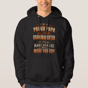 Proud Papa Of Pretty Granddaughter For Men Father Hoodie