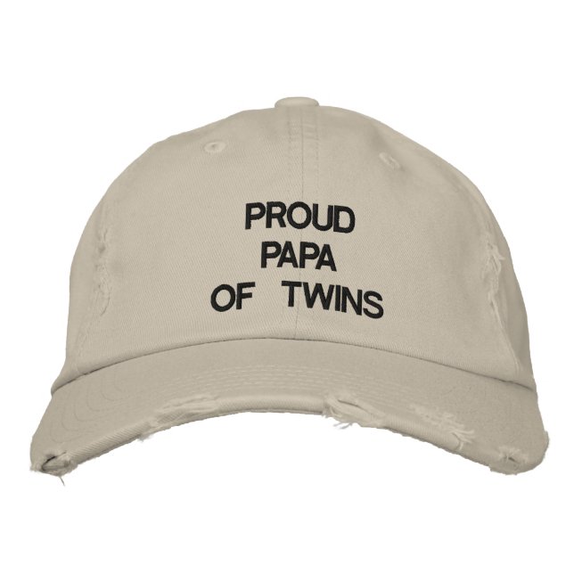 PROUD PAPA OF TWINS HAT (Front)