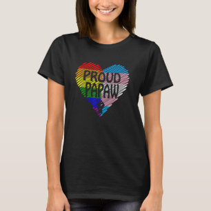 Proud Papaw Lgbt With Rainbow And Transgender Flag T-Shirt