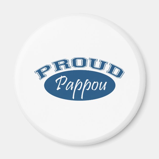 Proud Pappou (Blue) Magnet (Front)