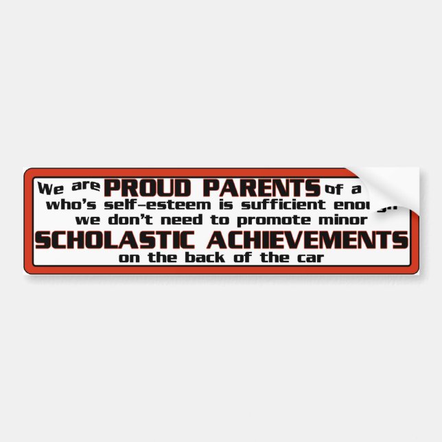 Proud Parent Bumper Sticker (Front)