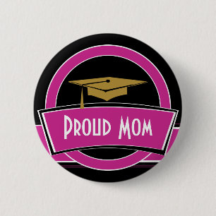 Proud Parent Grad Graduation Button