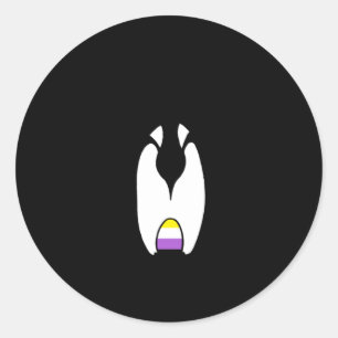 Proud Parent Nonbinary (en Classic Round Sticker