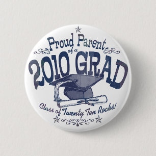 Proud Parent of 2010 Graduate 6 Cm Round Badge
