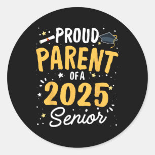 Proud Parent Of A 2025 Senior Graduation Cl 2025 S Classic Round Sticker
