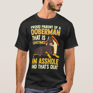 Proud Parent Of A Doberman Pinscher Dog Womens Men T-Shirt