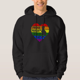 Proud Parent Of A Gay Cat LGBTQ Flag Support Hoodie