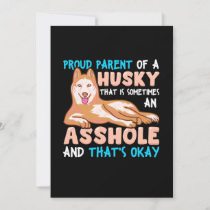 Proud Parent Of A Husky Dog Invitation
