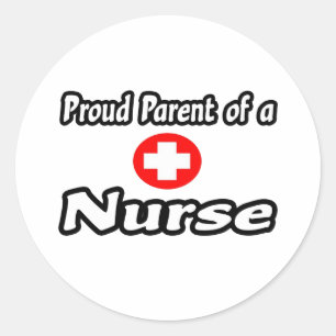 Proud Parent of a Nurse Classic Round Sticker