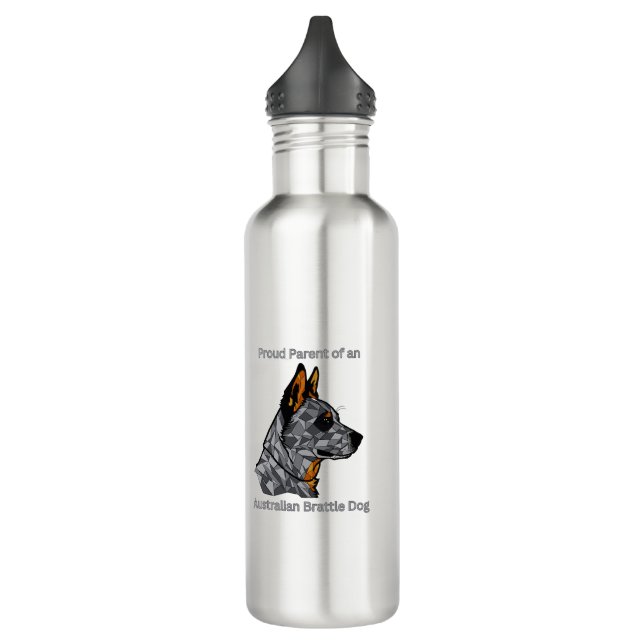 Proud Parent of an Australian Brattle Dog 710 Ml Water Bottle (Left)