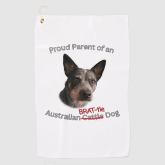 Proud Parent of Australian Brattle Dog Strike Golf Towel