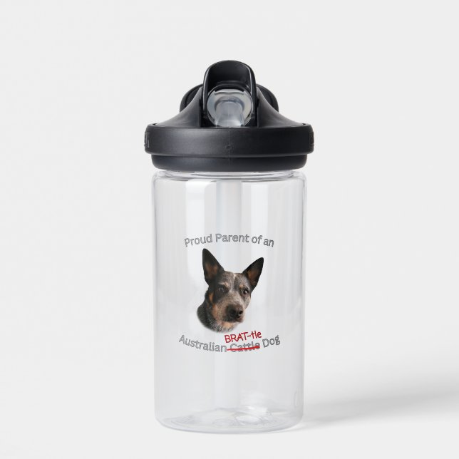 Proud Parent of Australian Brattle Dog Strike Water Bottle (Front)