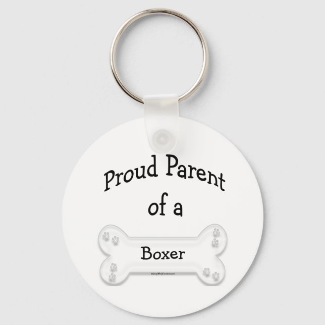 Proud Parent of Boxer Key Ring (Front)