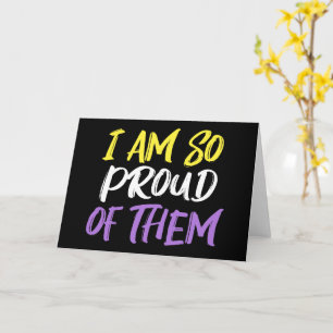 Proud Parent of Nonbinary Child Mum or Dad Card
