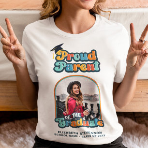 Proud Parent of the graduate photo groovy retro T-Shirt