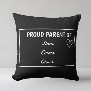 Proud Parent of - With Custom Names Cushion