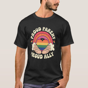 Proud Parent Proud Ally LGBTQ Rainbow Pride Month T-Shirt