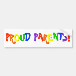 Proud Parents Gay Pride Rainbow Bumper Sticker