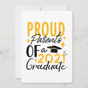 Proud Parents of a 2021 graduate Greeting card