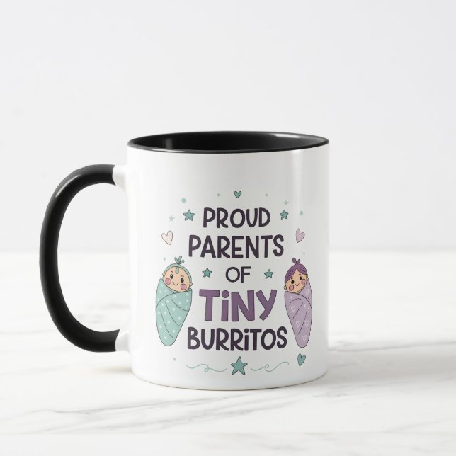 Proud Parents of Tiny Burritos Art Mug (Left)